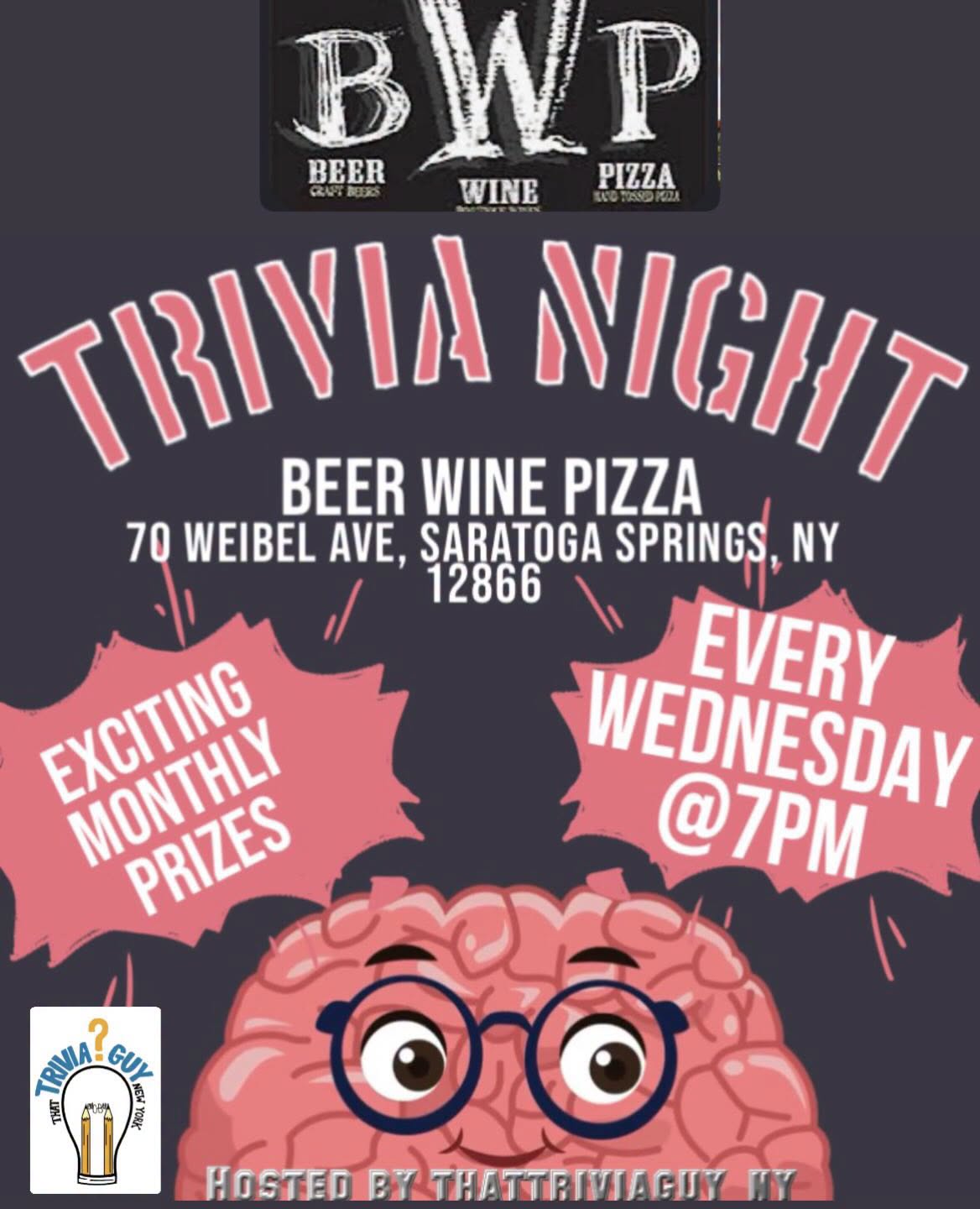 Trivia every Wednesday night at 7 PM